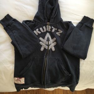 A.Kurtz full zip distressed hoodie. Very rare